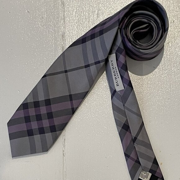 Burberry Manston Check Silk Tie - Picture 1 of 6